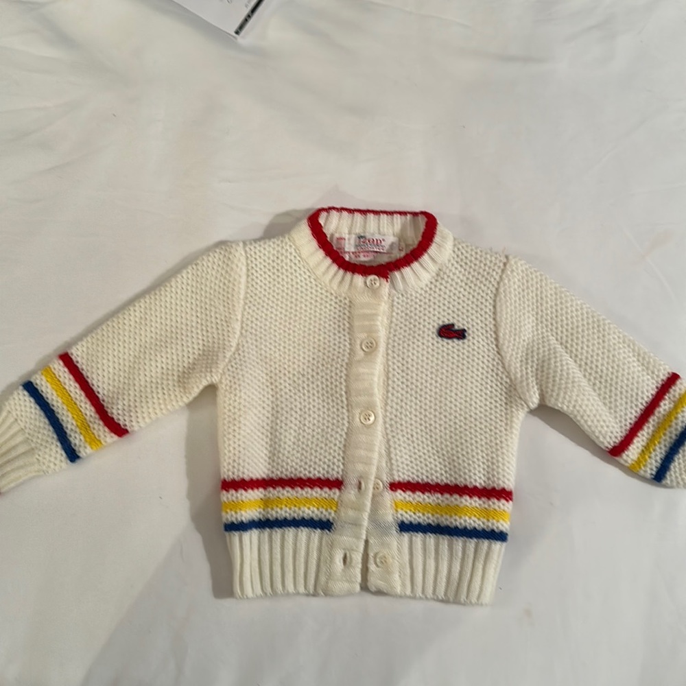 Izod Lacoste toddlers vintage tennis sweater. In pristine shape. Size lg.